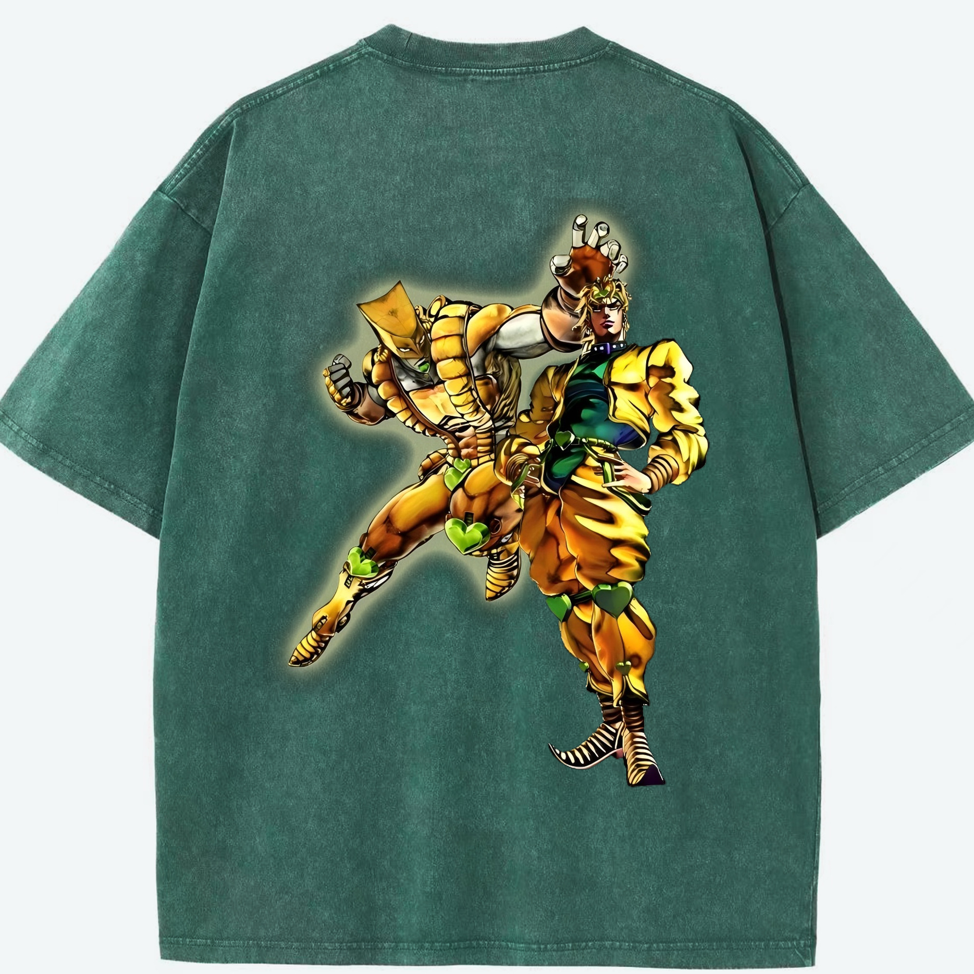 （画像用） ジョジョの奇妙な冒険 ディオ?ブランドー JoJo's Bizarre Adventure Dio Brando 綿100% ヴィンテージ風 半袖Tシャツ（背面プリント）
